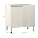 Ver imagem 2 de Balcão de Cozinha sem Tampo de Canto Reto Luciane 80cm 1 Porta Lis Luciane Móveis