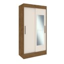 Ver imagem 3 de Guarda Roupa Solteiro 2 Portas de Correr 2 Gavetas 2 Espelhos 104x200cm Lyon