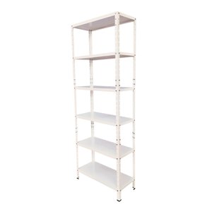 Estante de Aço com 6 Prateleiras de 30x67cm Branca