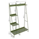 Ver imagem 4 de Conjunto Cama Casal 2 Mesas de Cabeceira e Arara de Roupas em Aço Begônia CabeCasa MadeiraOriginals