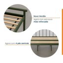 Ver imagem 7 de Conjunto Cama Casal 2 Mesas de Cabeceira e Arara de Roupas em Aço Begônia CabeCasa MadeiraOriginals Verde/Cobre
