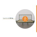 Ver imagem 5 de Conjunto Cama Casal 2 Mesas de Cabeceira e Arara de Roupas em Aço Begônia CabeCasa MadeiraOriginals