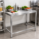 Ver imagem 5 de Mesa de Apoio Inox 100x50 para Cozinha e Restaurante