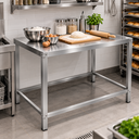 Ver imagem 6 de Mesa de Apoio Inox 100x50 para Cozinha e Restaurante