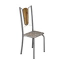 Ver imagem 5 de Conjunto de Mesa Tubular 75x75cm Tampo de Vidro com 4 Cadeiras Júlia Prata/Cisal/Martelado/Incolor
