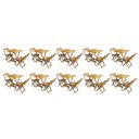 Ver imagem 1 de Kit 10 Jogos de Mesa Dobravel com 2 Cadeiras de Madeira 70x70 - Mel