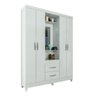Guarda Roupa 4 Portas Atualle Capelinha 3130R-6 com Espelho e 2 Gavetas Branco SE - 1