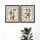 Ver imagem 2 de Kit 2 Quadros Cozinha - Talheres Vintage 33x24cm - com Vidro:madeira Branca