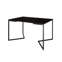 Ver imagem 1 de Mesa Jantar Industrial Preta Retangular 137x90cm Base V Ferro Preto