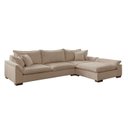 Ver imagem 3 de Sofá de Canto Modulado com Chaise 6 Lugares Linho Bege Dominique 320cm Yescasa