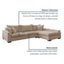 Ver imagem 5 de Sofá de Canto Modulado com Chaise 6 Lugares Linho Bege Dominique 320cm Yescasa