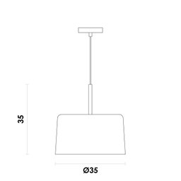 Luminária Pendente 1 Foco 40w HM034GR Bot Bella Iluminação - 5