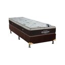 Ver imagem 1 de Cama Box Solteiro: Colchão Molas Ortobom SuperPocket Sleep King + Box Suede Brown(88x188)