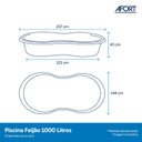 Ver imagem 2 de Caixa Piscina Feijão 1000 Litros Afort