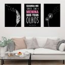 Ver imagem 1 de Kit 3 Quadros Salmo 17:8 - Guarda-me Senhor 33x24cm - com vidro:Madeira preta