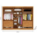 Ver imagem 4 de Guarda Roupa 6 Portas 2 Portas Ripadas Potente 100% Mdf Peroba Off White - Móveis Europa