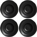 Ver imagem 1 de Jogo 4 Pratos Fundos de Massa Porto Brasil Preto Matte 25cm Cerâmica Stoneware Orgânico