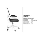 Ver imagem 6 de Kit 04 Cadeiras Escritório Rodizio Office Bytes Cinza