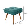 Puff Decorativo Joy Veludo Turquesa Ciano - Star Confort - 3
