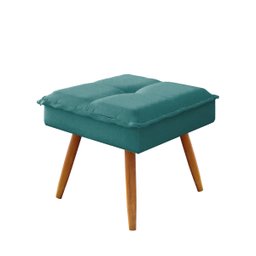 Puff Decorativo Joy Veludo Turquesa Ciano - Star Confort - 2