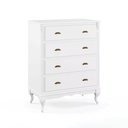 Ver imagem 1 de Cômoda de Madeira 4 Gavetas Pés Luis Xv 60816 Hannover - Branco