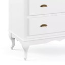 Ver imagem 2 de Cômoda de Madeira 4 Gavetas Pés Luis Xv 60816 Hannover - Branco