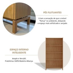 Cristaleira 190cm 2 Portas 100% Madeira Maciça Barcelona - 6