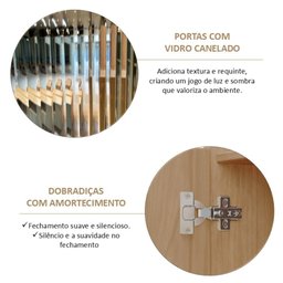 Cristaleira 190cm 2 Portas 100% Madeira Maciça Barcelona - 5
