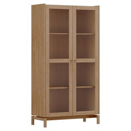 Cristaleira 190cm 2 Portas 100% Madeira Maciça Barcelona - 3