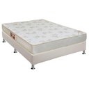 Ver imagem 1 de Cama Box Casal Colchão Espuma Castor D33 Sleep Max Relax + Base CRC Courano White(138x188)
