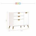 Ver imagem 5 de Quarto de Bebê Completo 1 Berço com 1 Cômoda 3 Gavetas Caring 