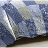 Colcha Casal Padrão Dupla Face Azul Texturizado Patchwork - 6