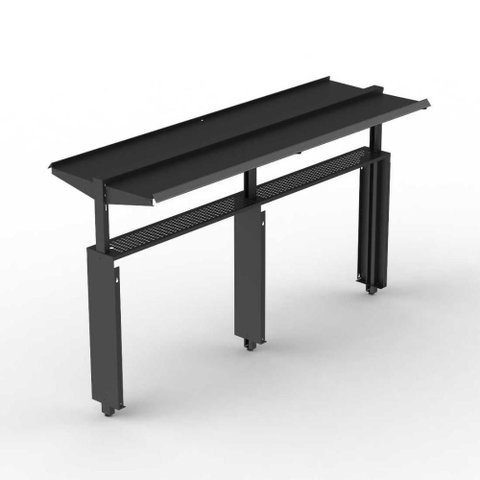 Kit Fechamento Prateleira Ilha Premium 2,10 Metros Preto - Refrimate