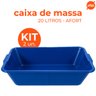 Kit 2 Caixas de Massa Azul 20 Litros Afort - 2
