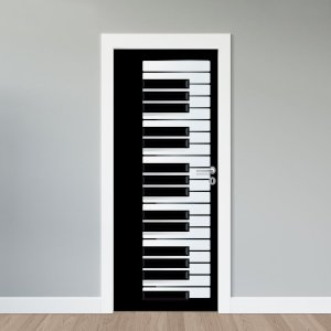 Adesivo de Porta - Piano
