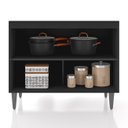 Ver imagem 5 de Balcão de Cozinha com Pia Inox 100cm Pérola Z34 Preto - Mpozenato