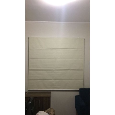 Persiana Romana Blackout Lar 1,40 x 1,40 Alt Premium  Creme