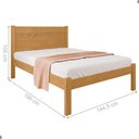 Ver imagem 3 de Cama Casal Pérola Naturalle Off White MDF 200kg Marrom Framar