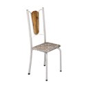 Ver imagem 5 de Conjunto de Mesa Tubular 75x75cm Tampo de Vidro com 4 Cadeiras Júlia Branco/Cisal/Perola/Madeira