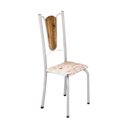 Ver imagem 5 de Conjunto de Mesa Tubular 75x75cm Tampo de Vidro com 4 Cadeiras Júlia Branco/Botanic Bege/Perola/Madeira