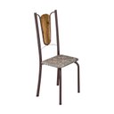 Ver imagem 5 de Conjunto de Mesa Tubular 75x75cm Tampo de Vidro com 4 Cadeiras Júlia Marrom/Cisal/Cacau/Madeira