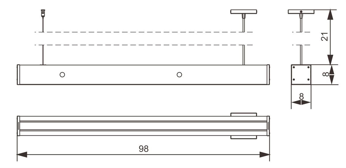 Luminária Pendente Horizontal em Madeira Maciça Modelo Diamante - Madeiled - 7