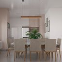 Ver imagem 1 de Luminária Pendente Horizontal em Madeira Maciça Modelo Diamante - Madeiled