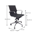 Ver imagem 4 de Cadeira Escritório Caramelo Diretor Couro 3301 Baixa