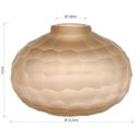 Ver imagem 4 de Vaso Moana Decorativo Cachepô Enfeite 11x15x15cm Vidro Âmbar