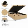 Cama Box Bau Casal Linho 1,38x1,88 - 2