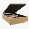 Cama Box Bau Casal Linho 1,38x1,88 - 3