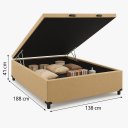 Ver imagem 1 de Cama Box Bau Casal Linho 1,38x1,88