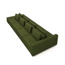 Ver imagem 5 de Sofá Ilha com Encosto e Almofadas Móveis Olimpo 505cm Modulado Linho Verde G45 - Gran Belo