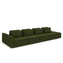 Ver imagem 2 de Sofá Ilha com Encosto e Almofadas Móveis Olimpo 505cm Modulado Linho Verde G45 - Gran Belo